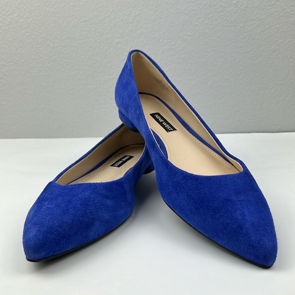 Nine West pointy flats royal blue size 9M - Picture 1 of 11